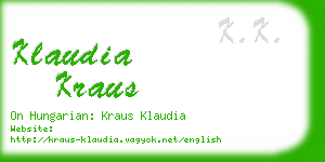 klaudia kraus business card